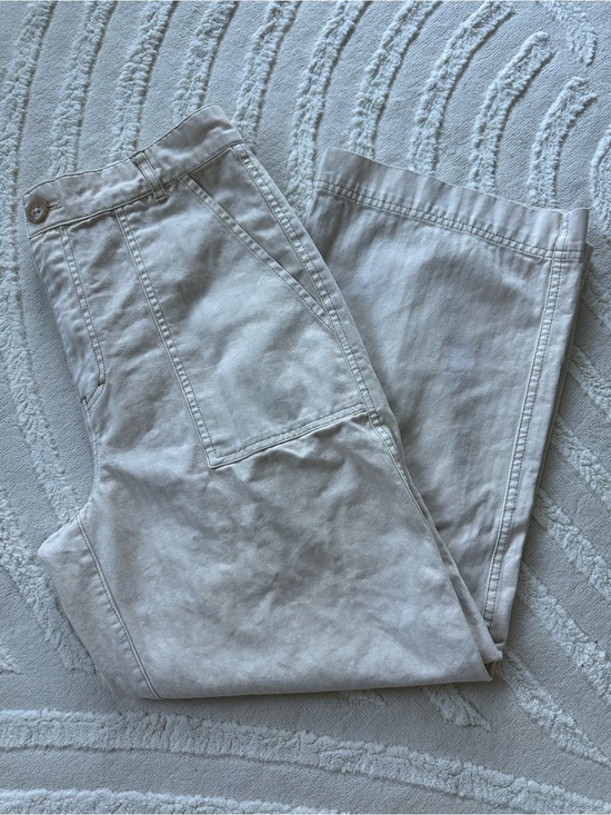 Free People Pants - Free People | Ivory Striped Cargo Pants